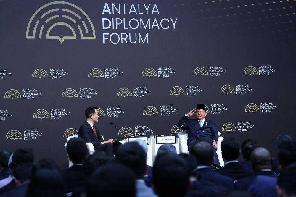 Presiden RI Prabowo Subianto, dalam Forum Diplomasi Antalya 2025 di Turki, Jumat (11/4) (dok. Tim Komunikasi Prabowo)