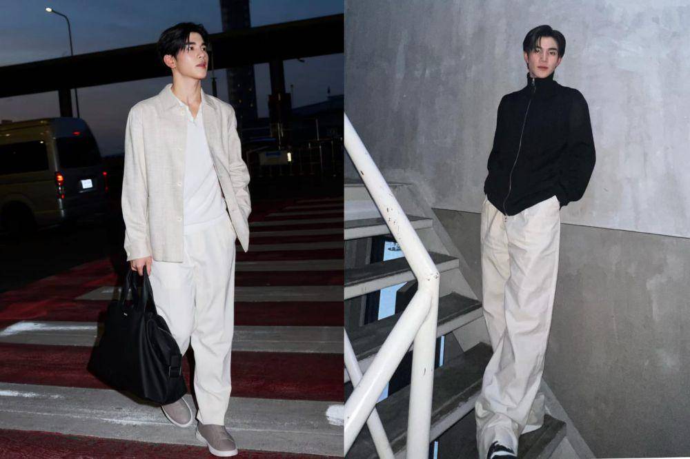 7 Ide Styling White Pants ala Aktor Fourth Nattawat, Easy Breezy!