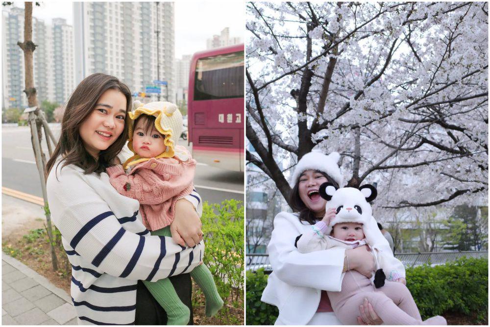 8 Potret Liburan Olivia Allan dan sang Putri ke Korea Selatan, Gemas!