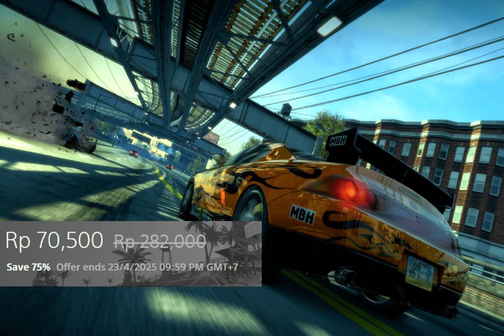 cuplikan balapan dalam seri Burnout terbaru (dok. EA/Burnout Paradise Remastered)