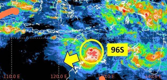 Bibit Siklon Tropis 96S masih terpantau di wilayah NTT. (Dok BMKG NTT)