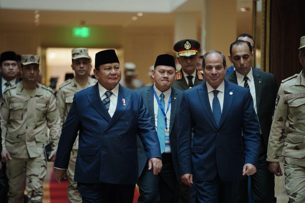 Prabowo Diantar Presiden Mesir ke Bandara Menuju Qatar