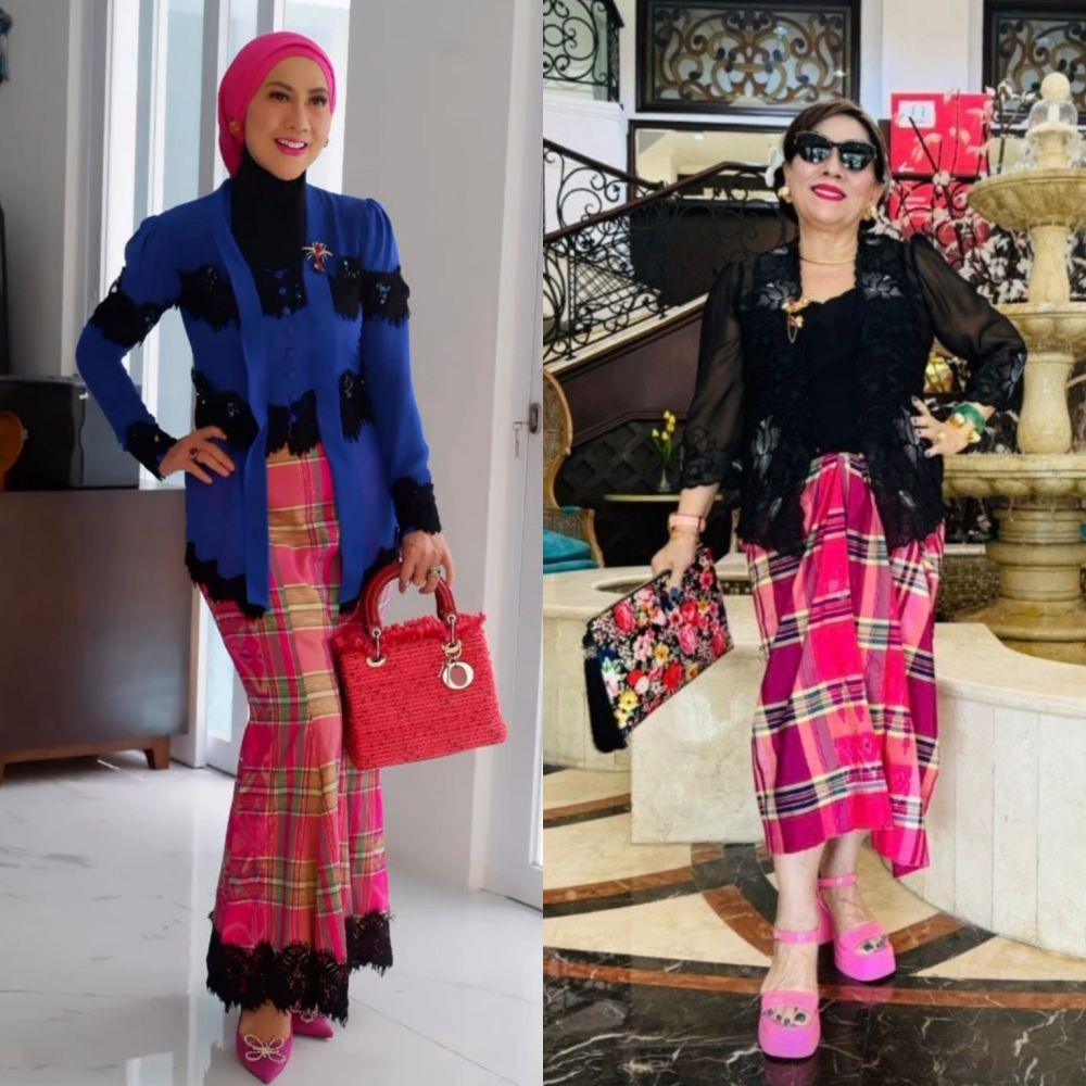 7 Adu Gaya Kebaya Venna Melinda Vs. Made Ayu Rachma, Nyentrik Banget!