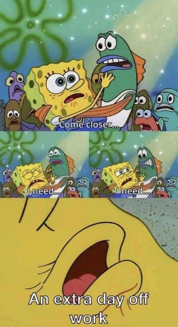 meme SpongeBob tentang curahan hati karyawan (reddit.com/user/scarletmistresss)