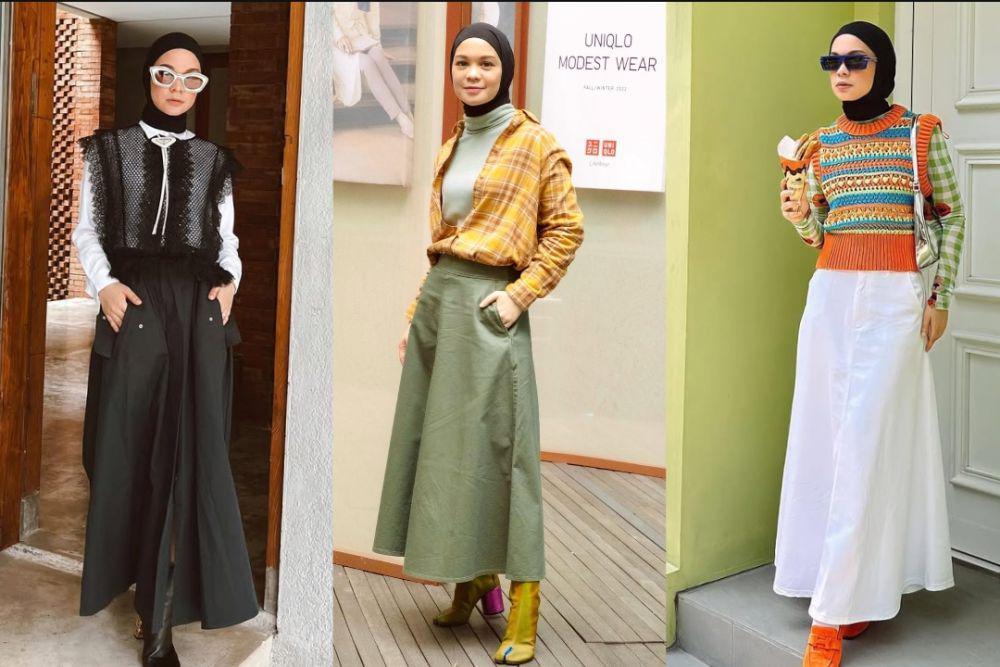 7 Ide Mix and Match Rok Polos ala Tantri Namirah, Nyentrik dan Manis!