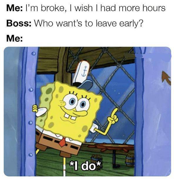 meme SpongeBob tentang curahan hati karyawan (reddit.com/user/CuteGirlLana)