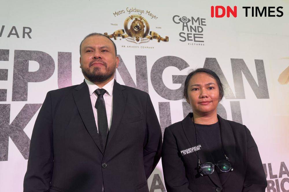 Joko Anwar dan Tia Hasibuan pada Kamis (10/4/2025) (IDN Times/Elizabeth Chiquita)