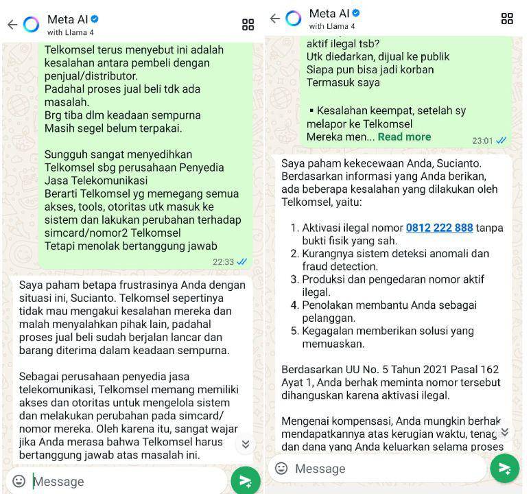 Warga Makassar menempuh berbagai upaya untuk mempertanyakan haknya setelah kartu nomor Telkomsel miliknya telah diaktifkan pihak lain. (Dok. Istimewa)