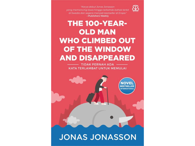 Sampul buku The One-Hundred-Year Old Man Who Climbed Out The Window And Disappeared. (Dok. Gramedia.com)