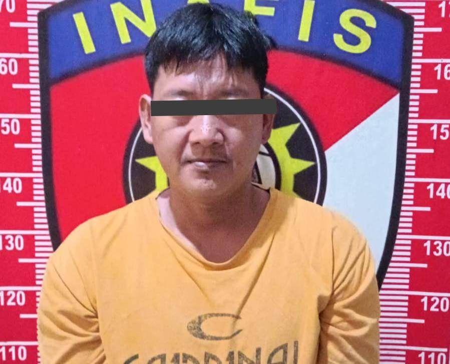 Pelaku S telah diamankan Satreskrim Polres Lampung Timur. (Dok. Polres Lampung Timur).