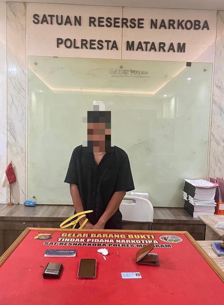 Pengedar Sabu di Mataram Diringkus saat Menunggu Pembeli