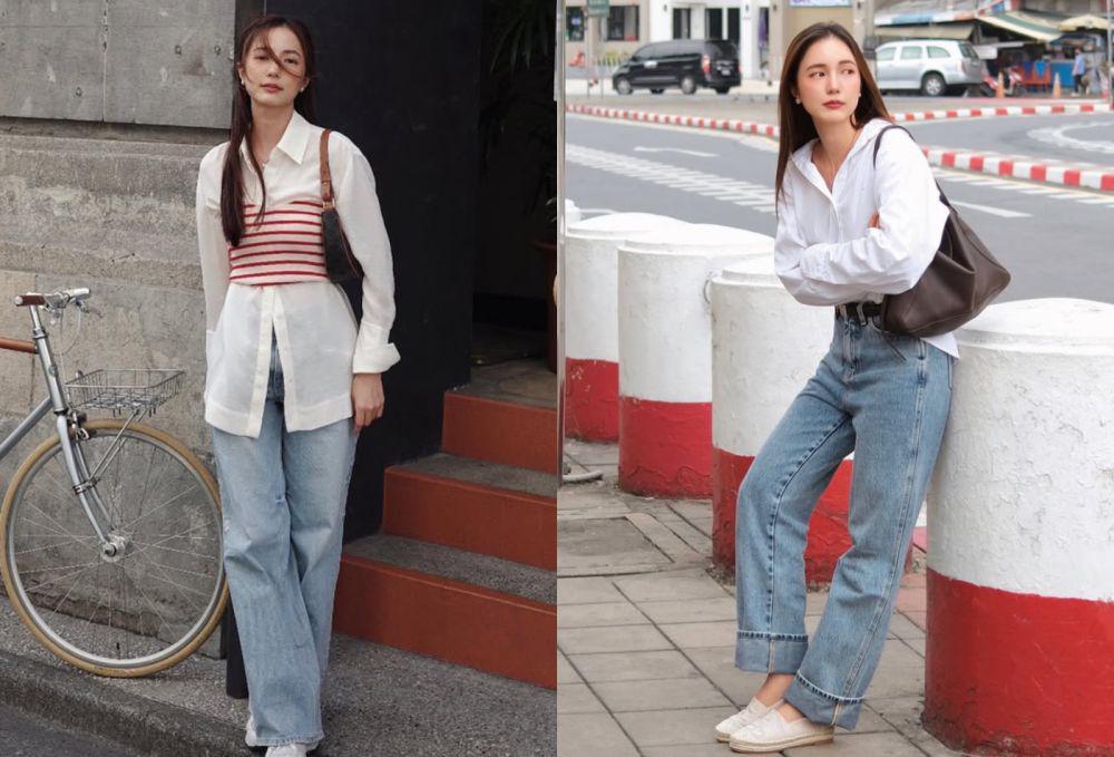 9 Ide Outfit Hangout Pakai Kemeja Putih ala Bua Nalinthip, Gak Boring!