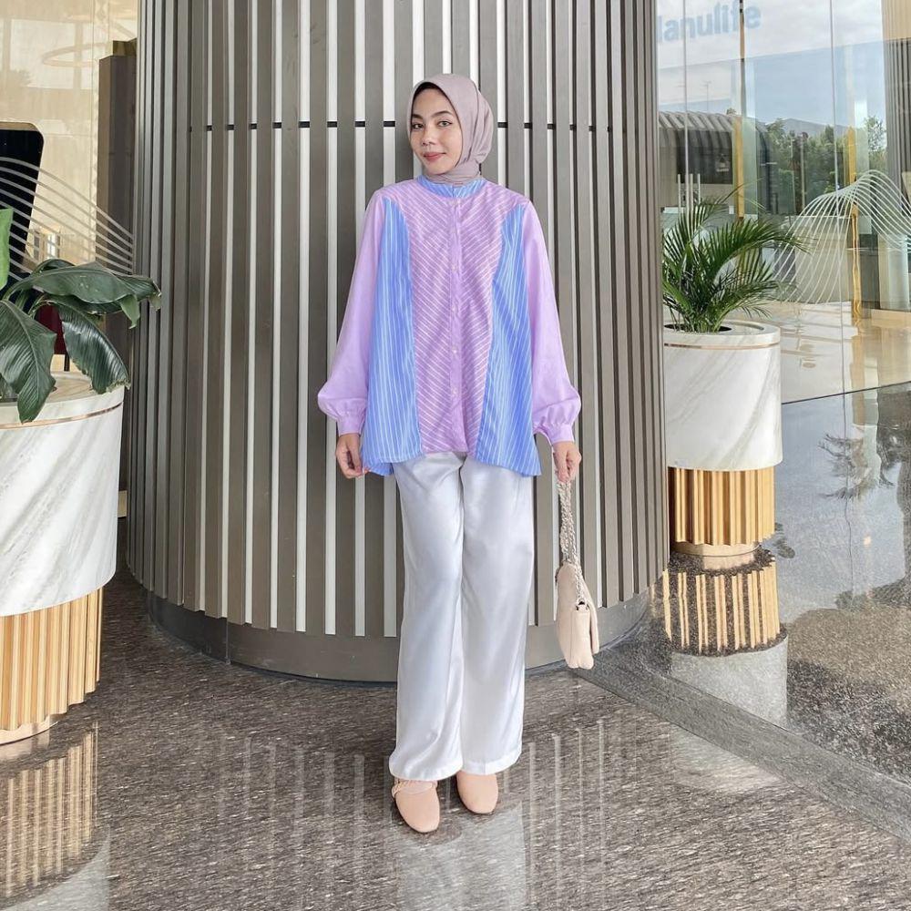 potret ide OOTD kasual nuansa pink ala Putri Nasya (instagram.com/nasya_rhmd)