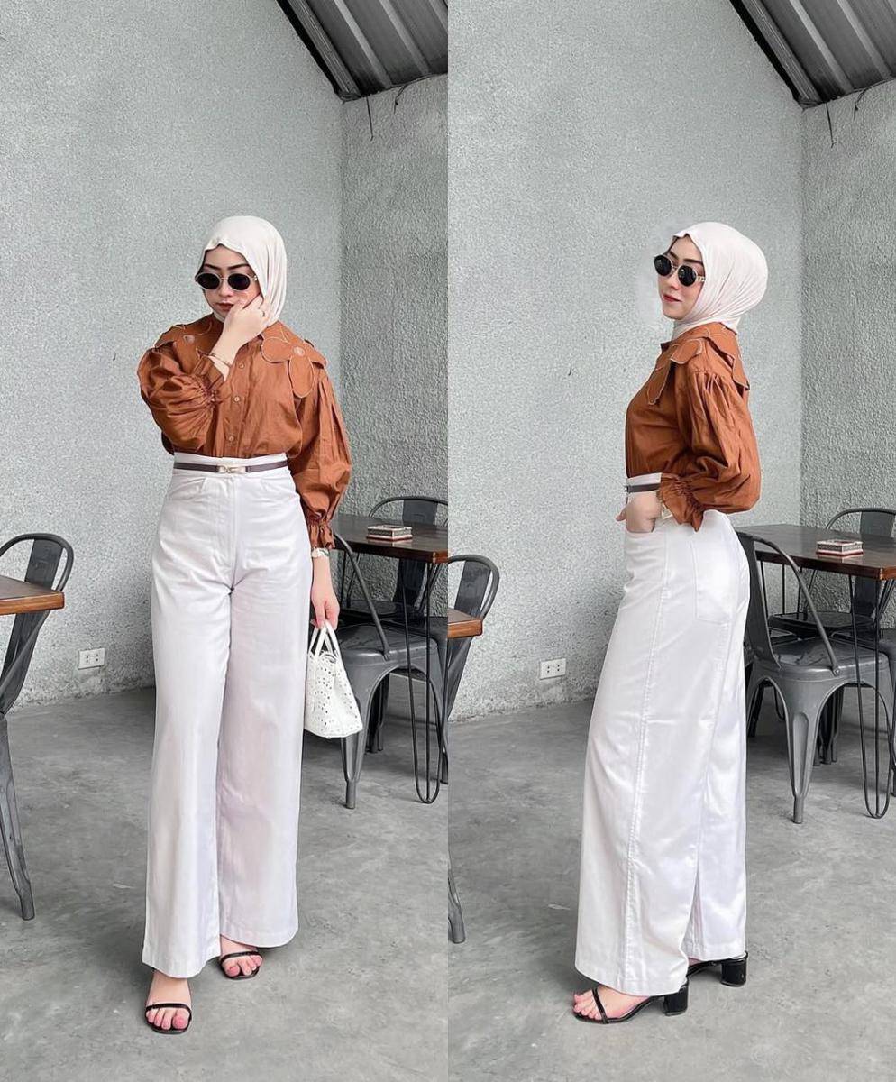 potret ide OOTD kasual serba kemeja yang anti monoton ala Cici (instagram.com/scimhrni)