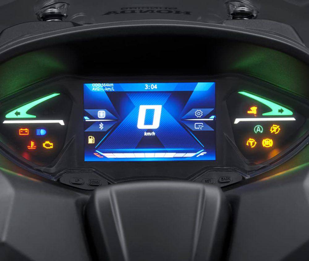 Ilustrasi dashboard TFT display Motor Honda NS150GX (honda-sundiro.com)