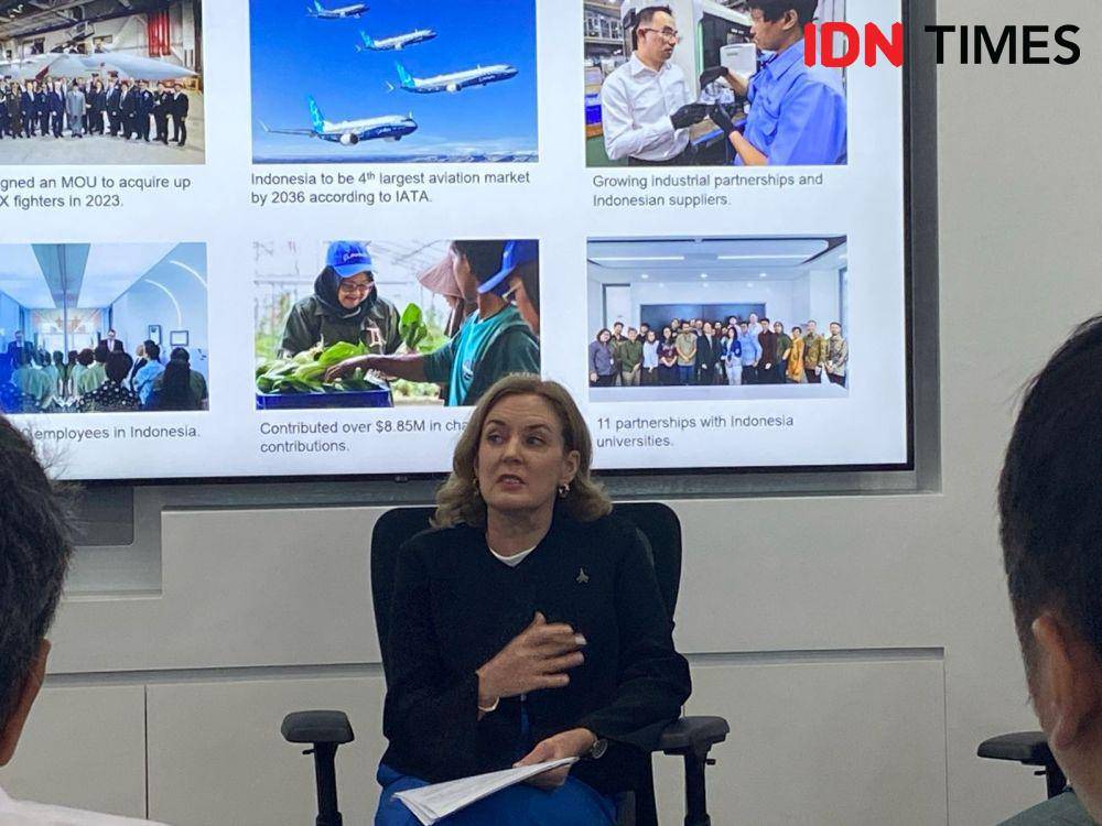 President Boeing Southeast Asia, Penny Burtt. (IDN Times/Marcheilla Ariesta)