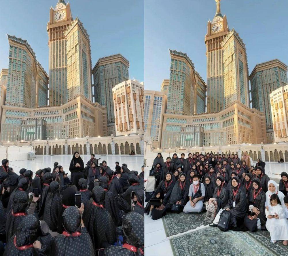 Oki Setiana Dewi isi kajian di rooftop Masjidilharam (instagram.com/okisetianadewi)