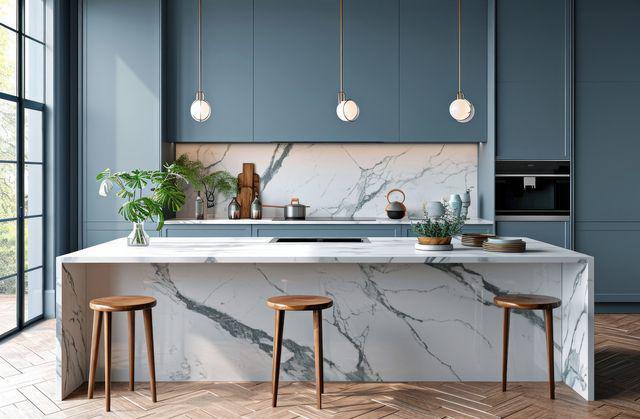 9 Ide Desain Dapur Elegan Dekorasi Marmer, Suka yang Mana ?
