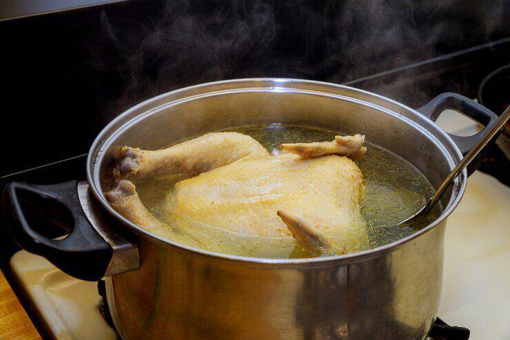 merebus daging ayam beku