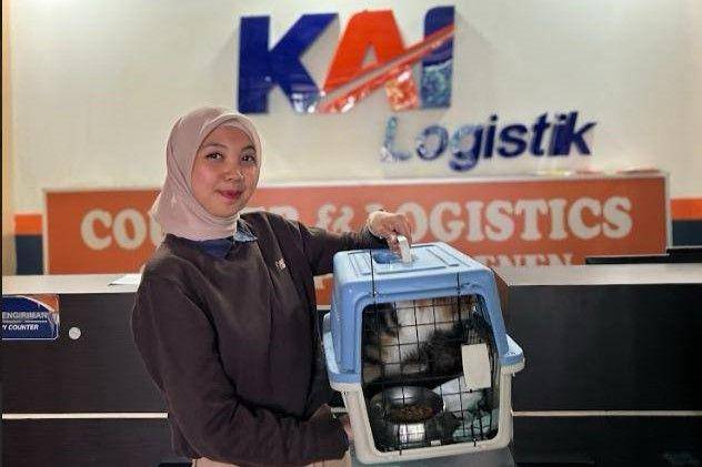 Layanan pengiriman hewan peliharaan dengan kereta api. (dok. KAI Logistik)