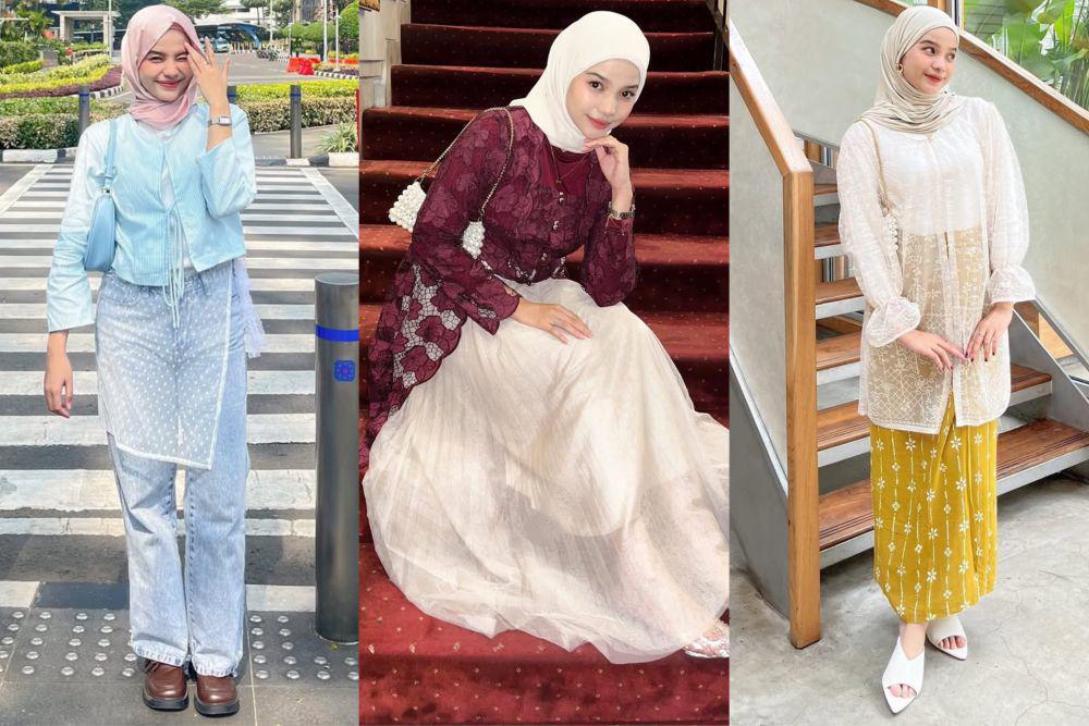 potret padu padan outfit pakai lace ala Sheren Avinka (instagram.com/sherenavinka)