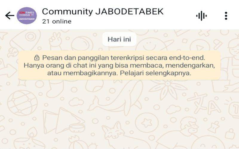 status online di grup WhatsApp (dok. pribadi/Jubaedah Haryani)