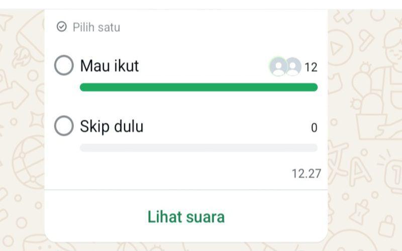 bikin polling acara di WhatsApp (dok. pribadi/Jubaedah Haryani)