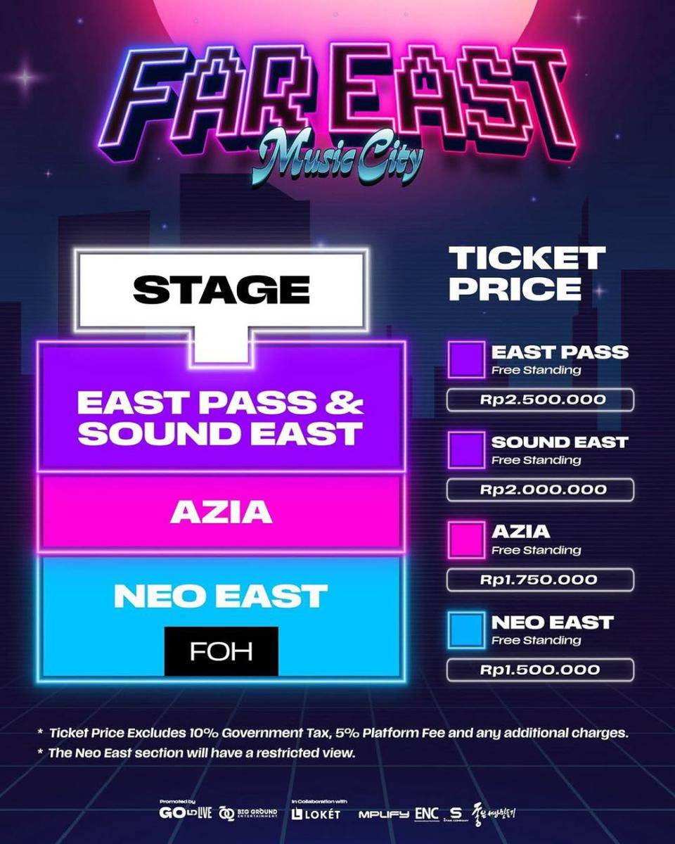 harga tiket Far East Music City 2025 di Jakarta (instagram.com/fareastmusiccity)
