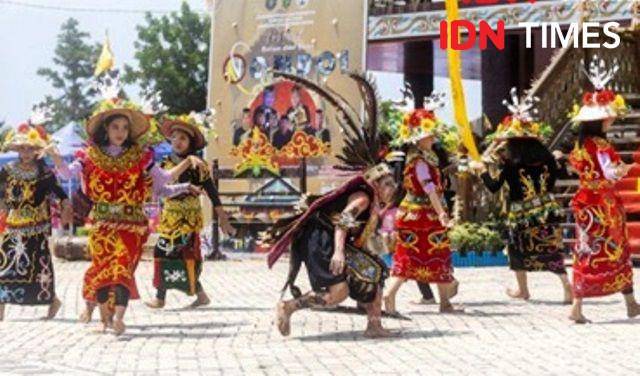 Ilustrasi budaya adat lokal Kalimantan di IKN (IDN Times/Ervan)