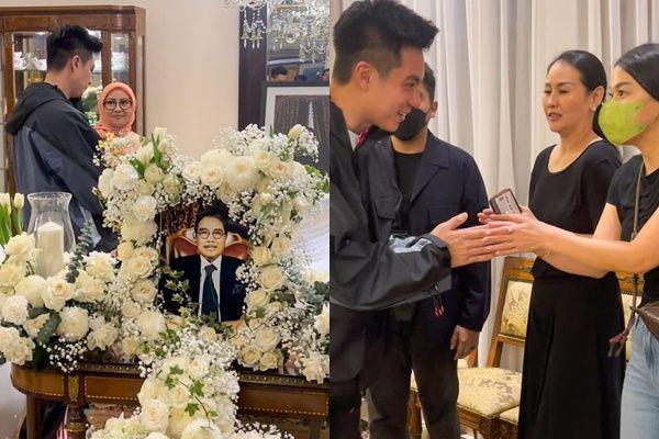 Potret Baim Wong Melayat ke Rumah Duka Hotma Sitompul