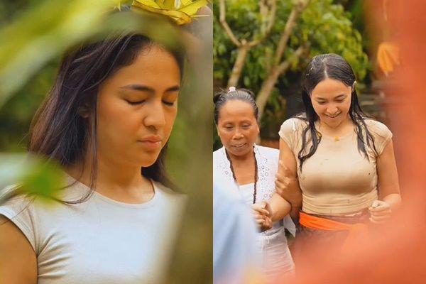 7 Potret Marshanda  Jalani Ritual Melukat di Bali
