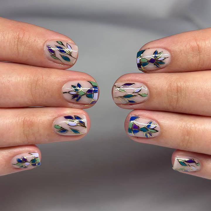 inspirasi squoval nail art (instagram.com/kuypernailart)