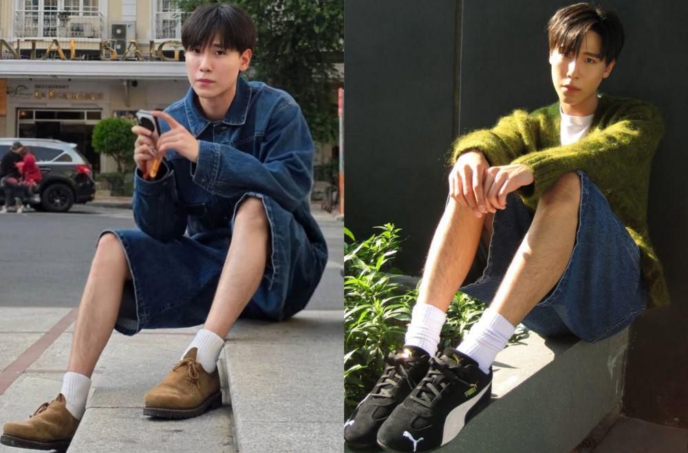 9 Inspirasi Outfit Day Out ala Junior Panachai, Chic and Comfy!