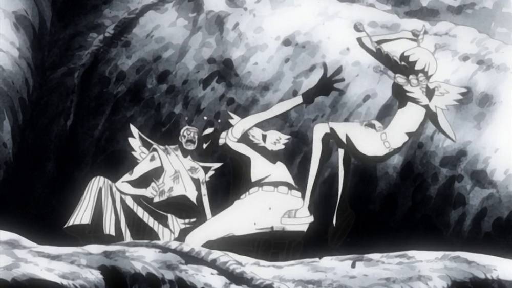 Pagaya disambar petir Enel. (dok. Toei Animation/One Piece)