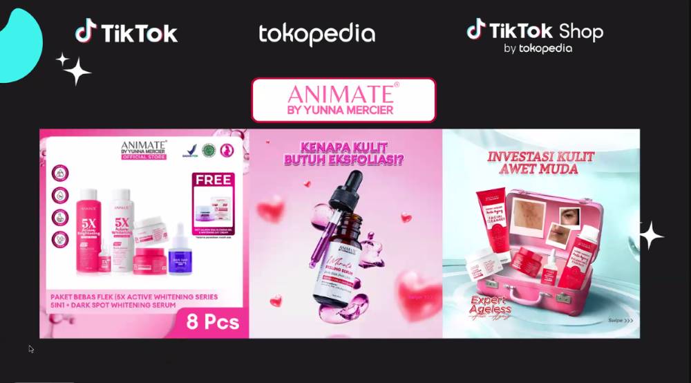 Potret rangkaian produk kecantikan dari brand Animate milik Yunna Mercier. (IDN Times/Delvi Ayuning)