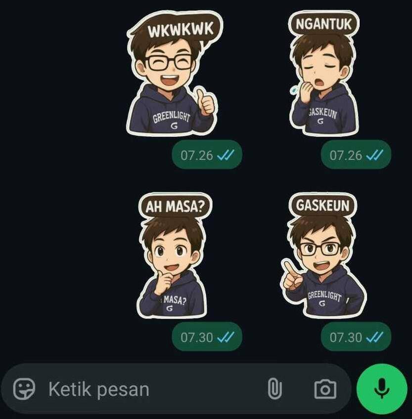 masuk ke aplikasi WA dan buat jadi stiker (dok.pribadi/Reyvan Maulid)