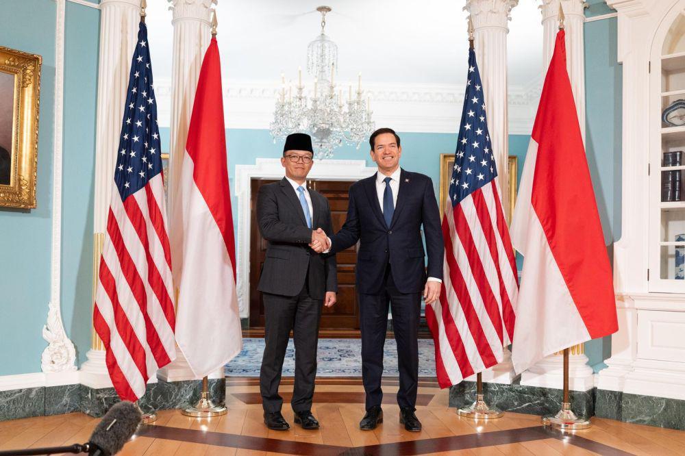 Menlu Sugiono Temui Marco Rubio sebelum Negosiasi Tarif AS ke RI