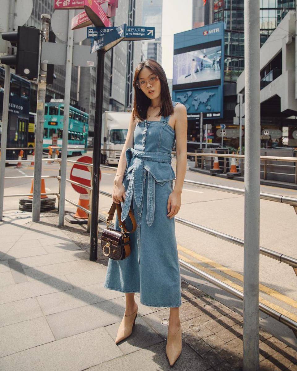 gaya denim on denim ala Jenny Tsang (instagram.com/tsangtastic)