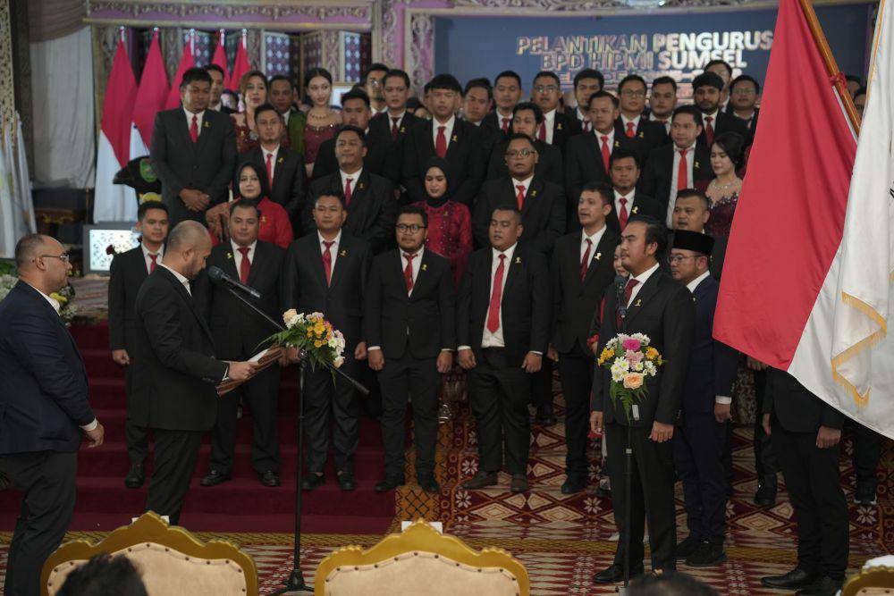 Pelantikan pengurus BPD HIPMI Sumsel (Dok: HIPMI Sumsel)