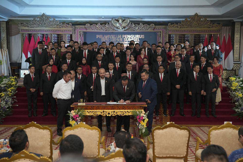 Pelantikan pengurus BPD HIPMI Sumsel (Dok: HIPMI Sumsel)