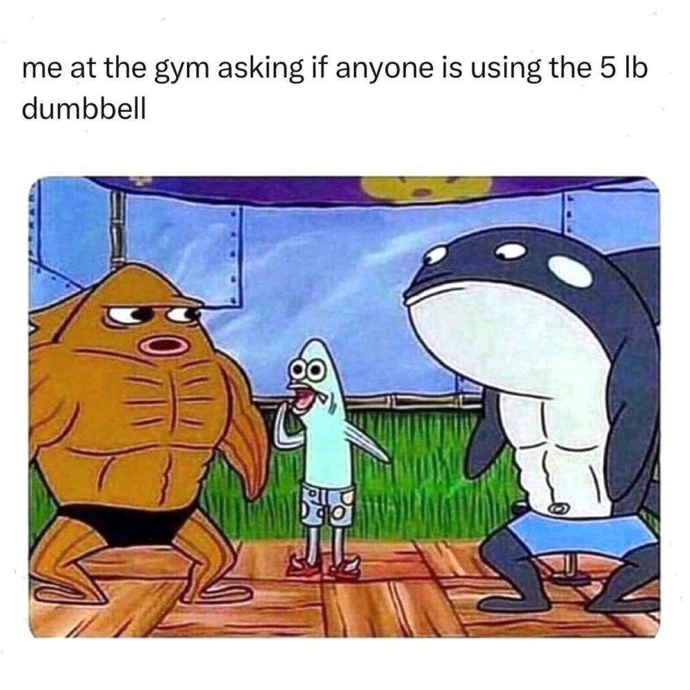 meme SpongeBob tentang gym (reddit.com/user/CherryLipsssy)