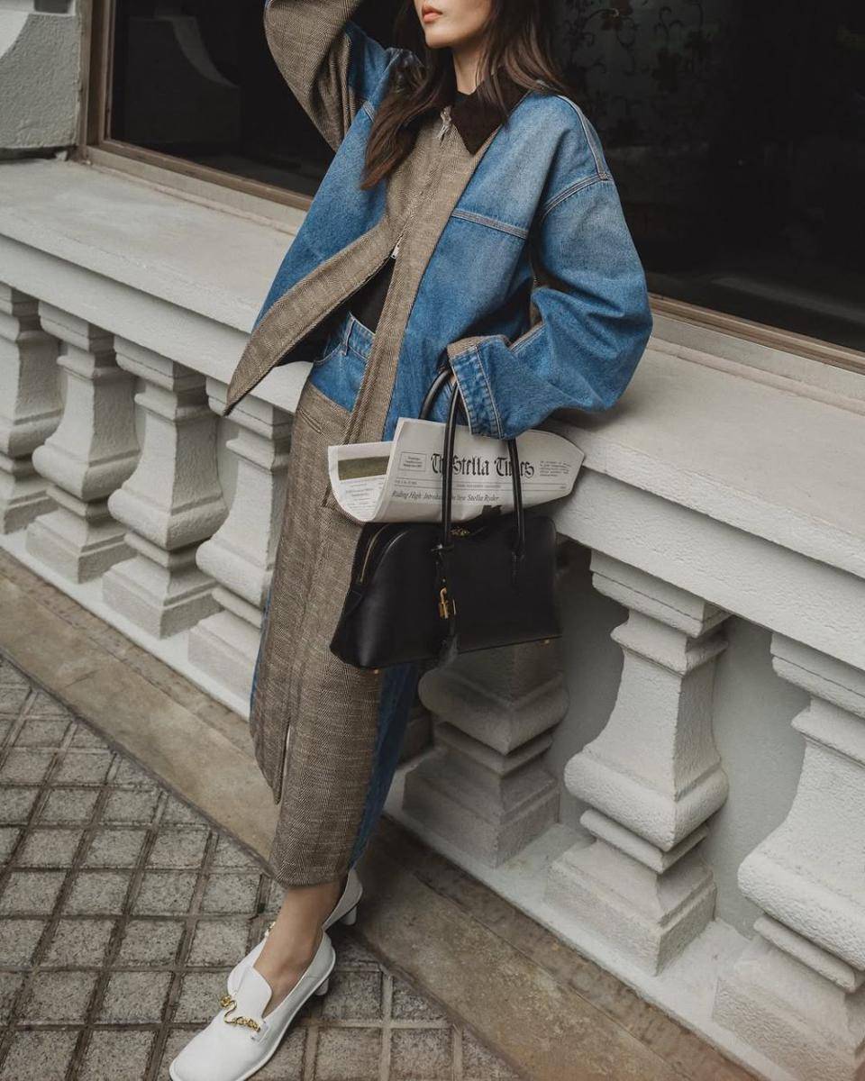 gaya denim on denim ala Jenny Tsang (instagram.com/tsangtastic)
