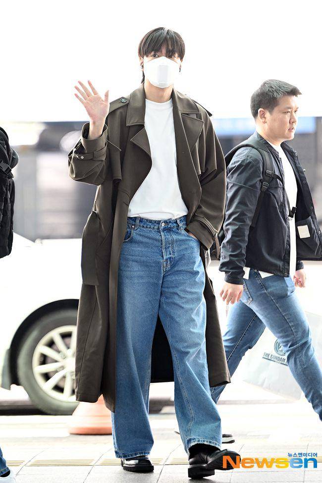 potret Lee Min Ho berangkat ke Jakarta (dok. Newsen)