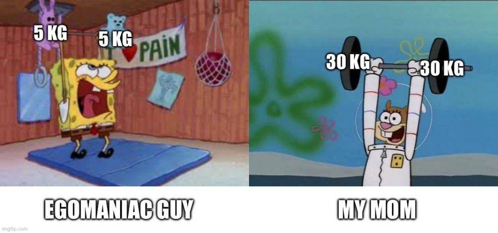 meme SpongeBob tentang gym (reddit.com/r/SpongebobMemes)