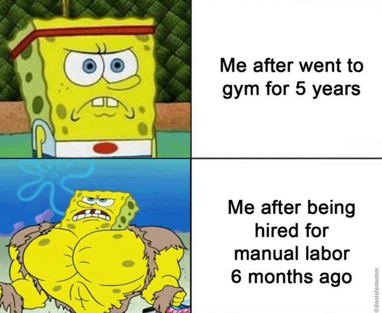 meme SpongeBob tentang gym (reddit.com/r/SpongebobMemes)