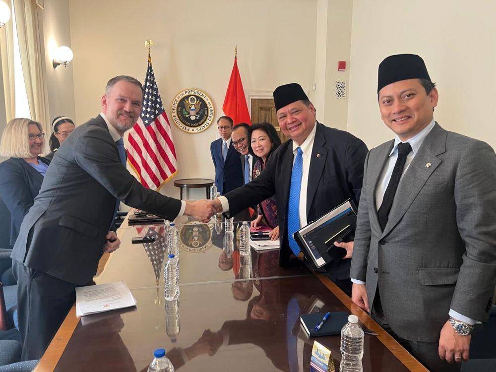 Negosiasi Indonesia-AS yang diungkap Konferensi Pers daring bertajuk 'Perkembangan Terkini Negosiasi dan Diplomasi Perdagangan Indonesia-Amerika Serikat' yang digelar Jumat (18/4) pagi (dok. Tim Komunikasi Prabowo)