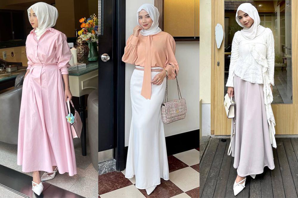 7 Ide Outfit Kasual Feminin buat Kondangan ala Syahna, Simpel Modis!