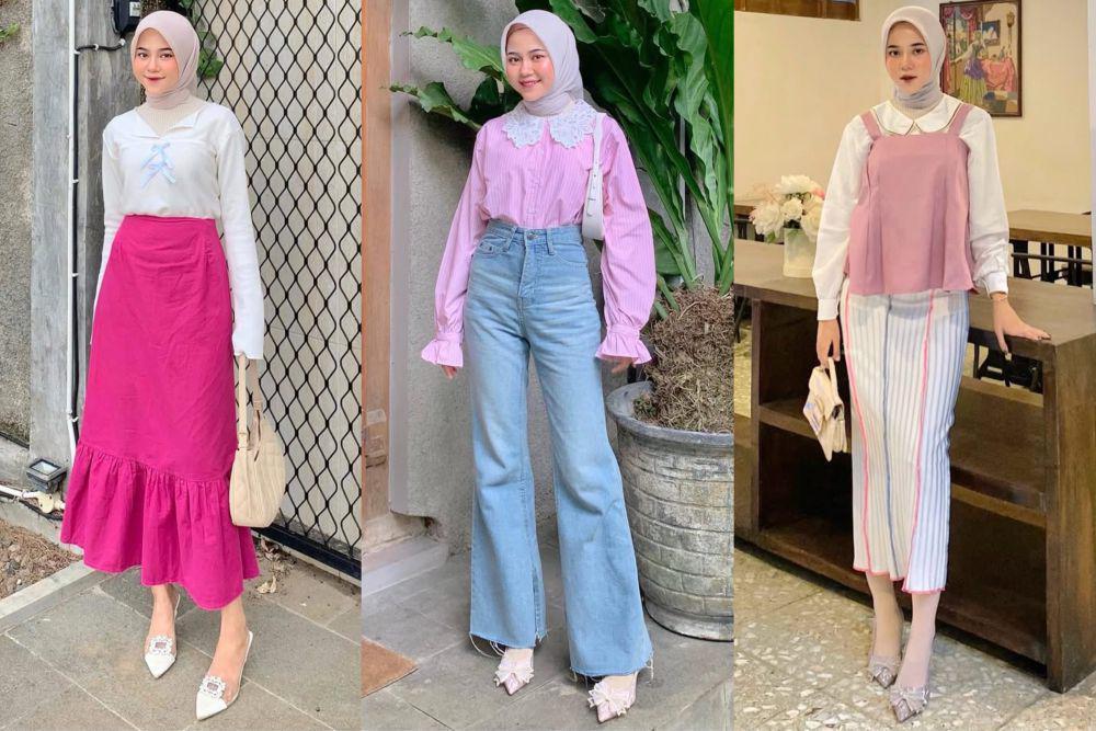 potret ide OOTD hijab nuansa pink ala Mirna Kumalasari (instagram.com/mirnakumalasari)