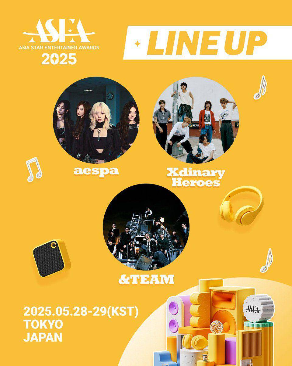 aespa menjadi lineup di Asia Star Entertainer Awards (ASEA) 2025 (x.com/asea_official)