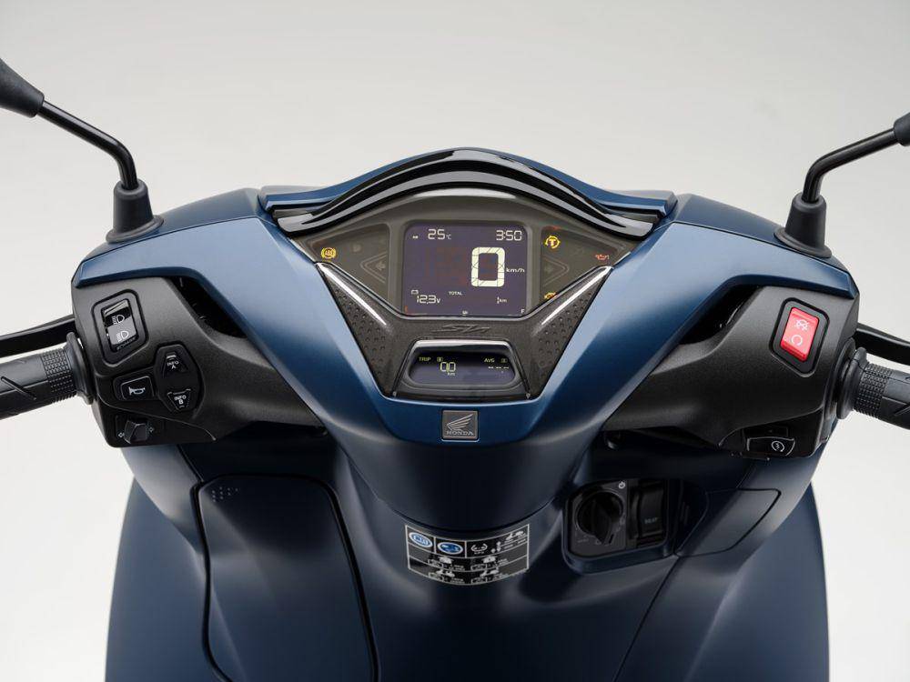 ilustrasi layar instrument digital Motor Honda SH350i (hondanews.eu)